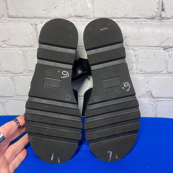 |•BUNENO•| Black Leather Made in Turkey Sandals Size 37 / 6.5-7 - Picture 7 of 9